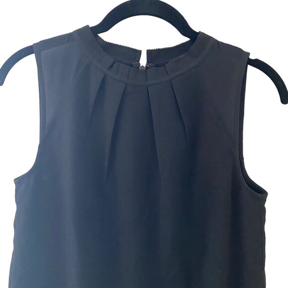 AllSaints Womens Size XS Jay Dress Sleeveless Black Step Hem Short Mini Shift - Picture 3 of 8